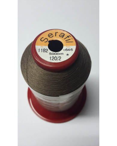 Sewing thread Serathread on reel of 5000 meters : brown 1182